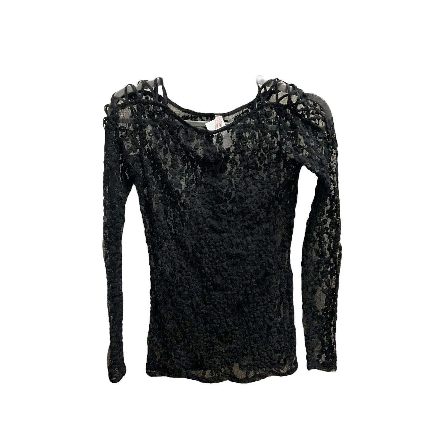 Top Long Sleeve By Free People In Black, Size: S