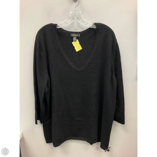 Sweater Cashmere By Lord And Taylor In Black, Size: 3x
