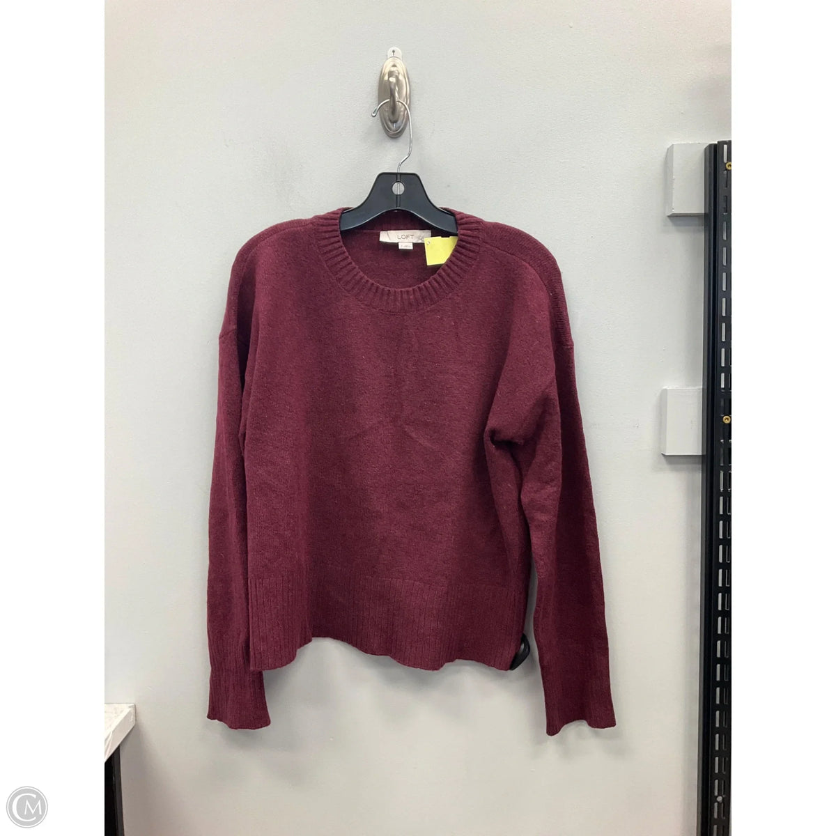 Sweatshirt Collar By Loft In Maroon, Size: S
