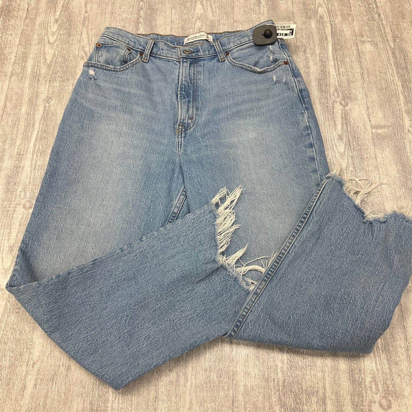 Jeans Flared By Abercrombie And Fitch In Blue Denim, Size: 8