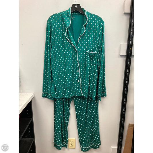 Pajamas 2pc By Clothes Mentor In Green, Size: L