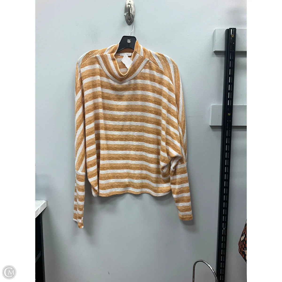 Top Long Sleeve By Abound In Striped Pattern, Size: Xl