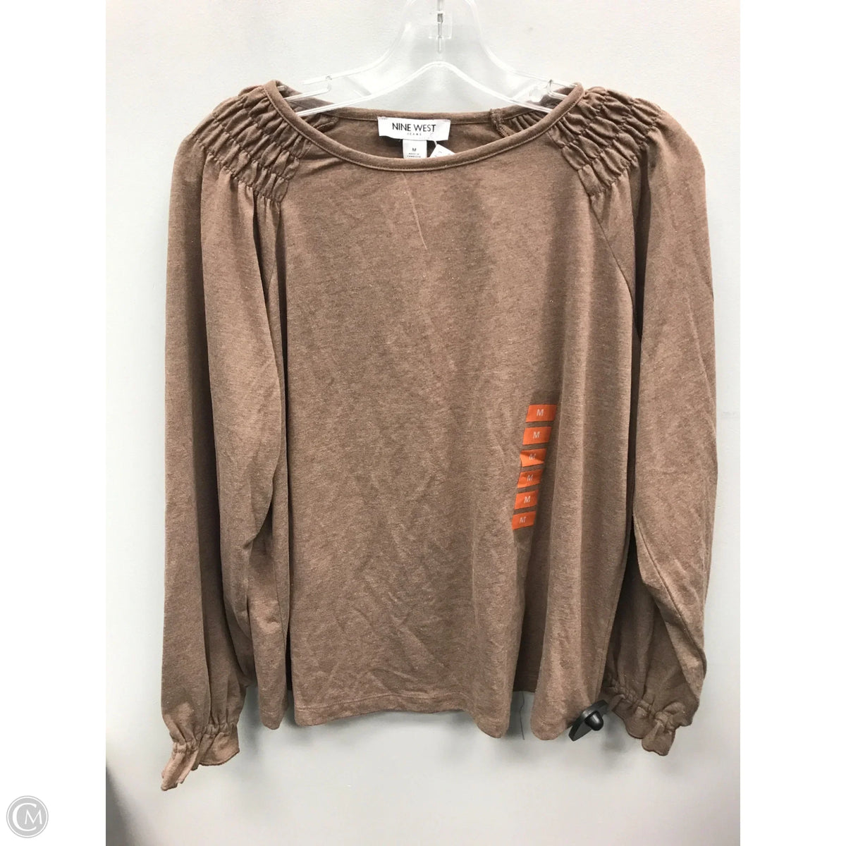 Top Long Sleeve By Nine West In Brown, Size: M