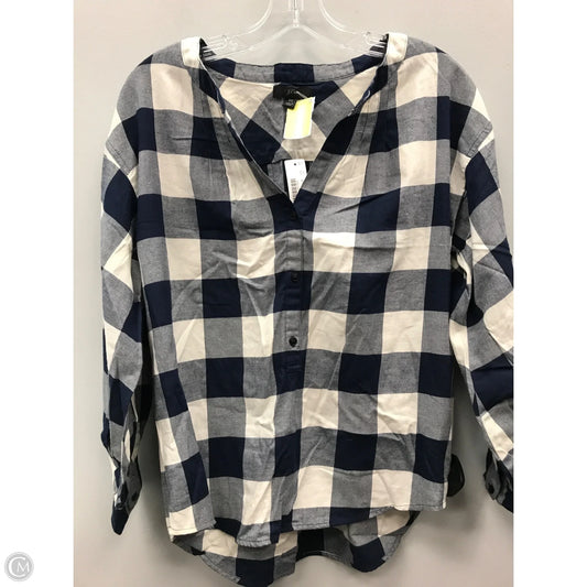 Top Long Sleeve By J. Crew In Checkered Pattern, Size: Xs