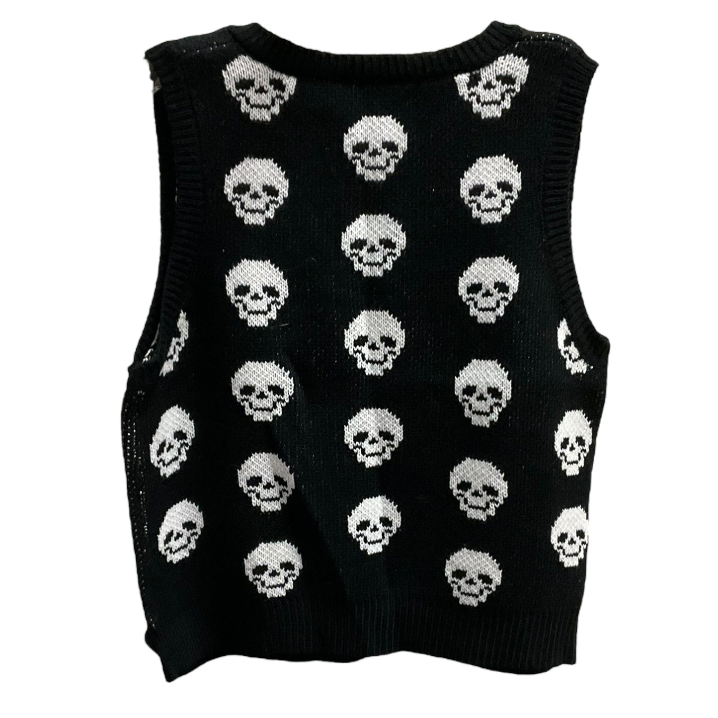 Vest Sweater By No Boundaries In Black & White, Size: L