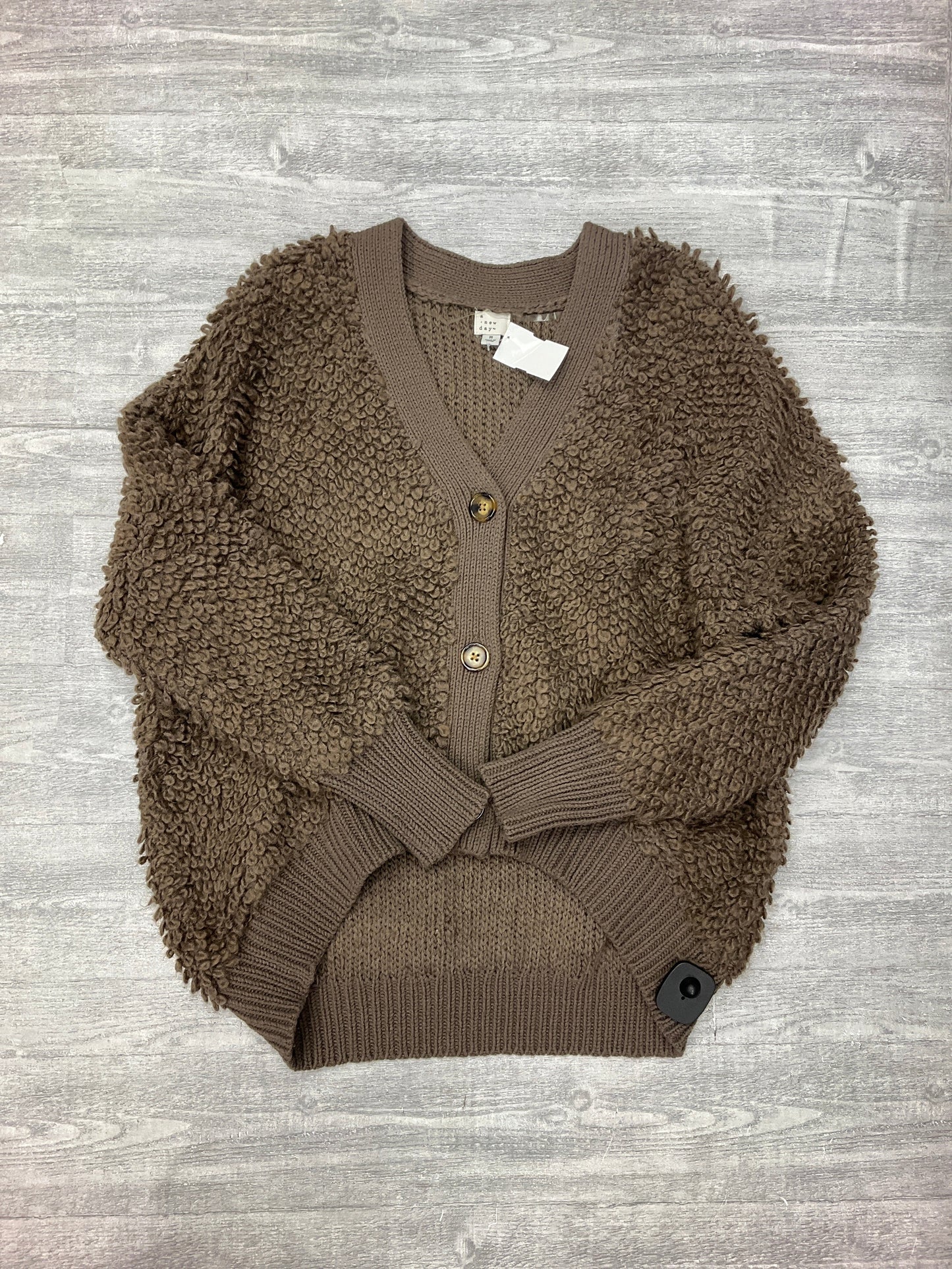 Sweater Cardigan By A New Day In Brown, Size: M