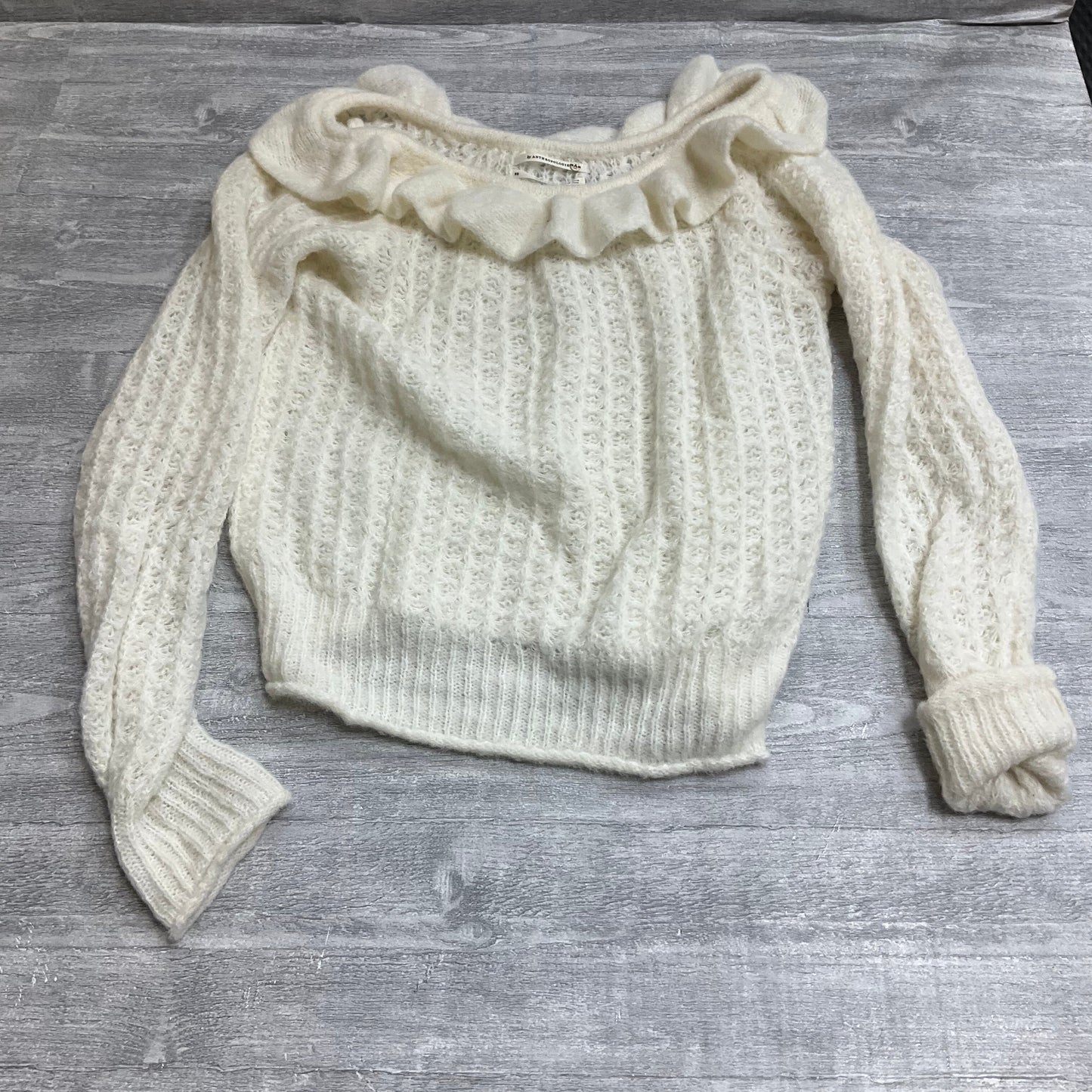 Sweater By Anthropologie In Cream, Size: Xs