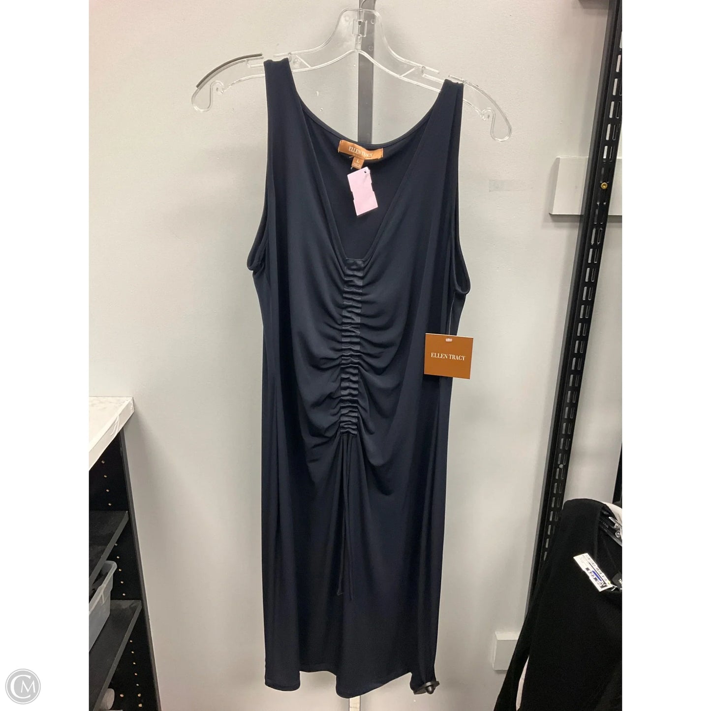 Dress Casual Midi By Ellen Tracy In Navy, Size: L