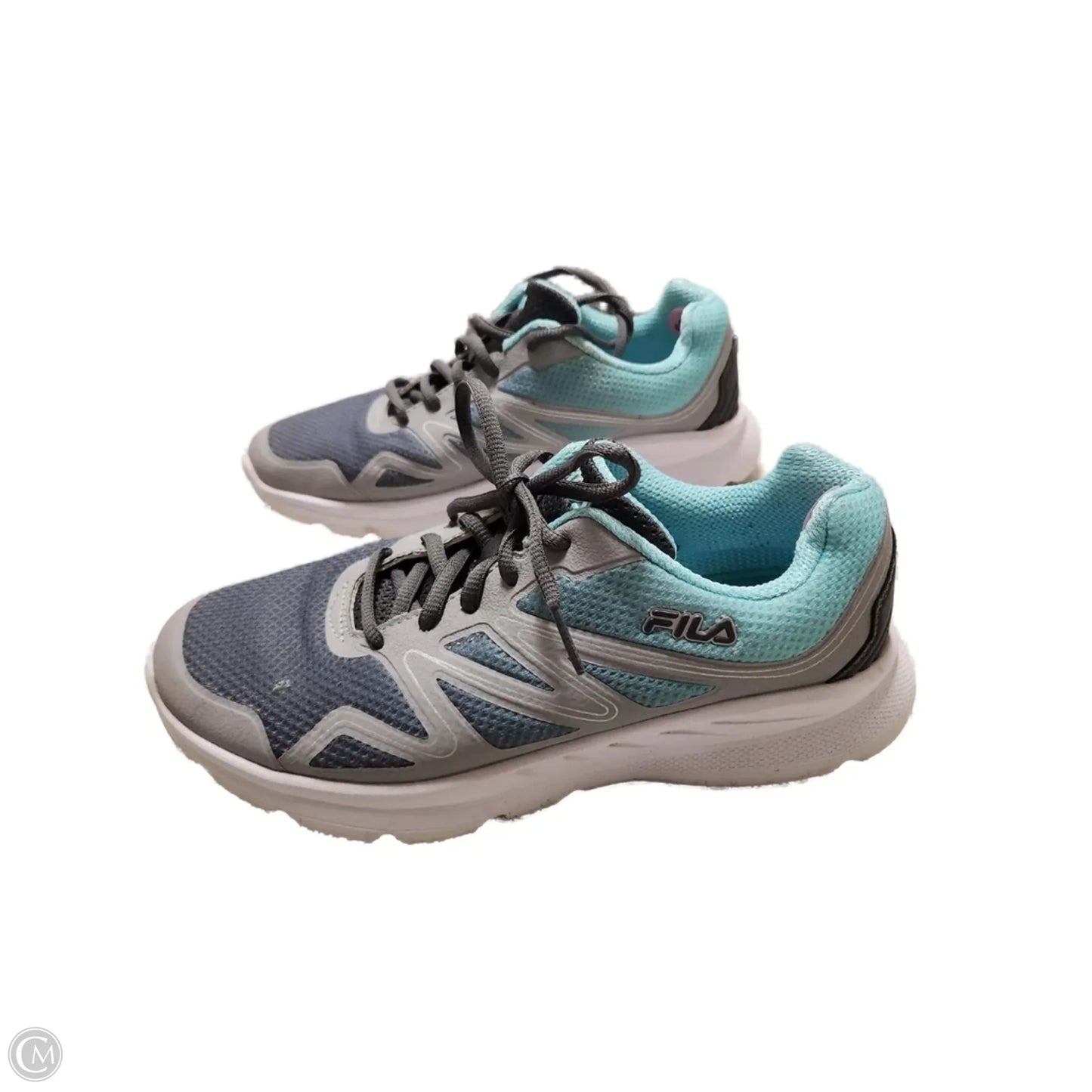Shoes Athletic By Fila In Blue & Grey, Size: 9