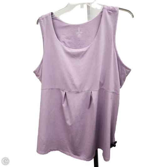 Top Sleeveless By Lands End In Purple, Size: 2x