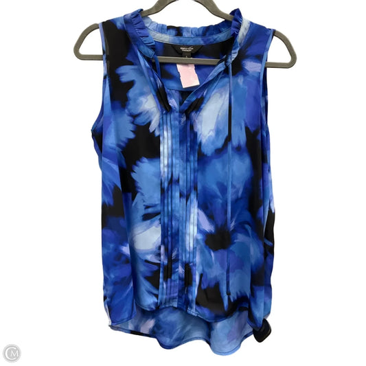 Top Sleeveless By Simply Vera In Black & Blue, Size: S