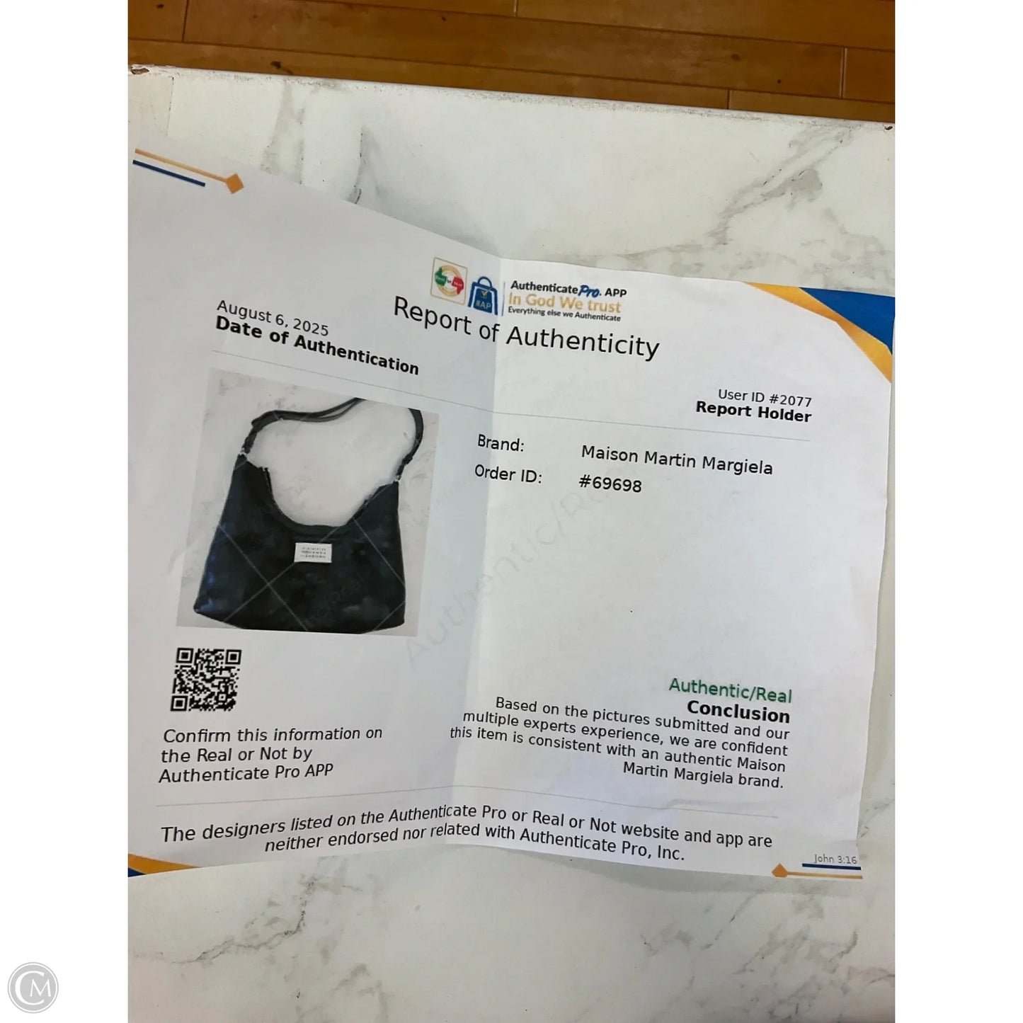 Handbag Designer By Maison Margiela, Size: Small