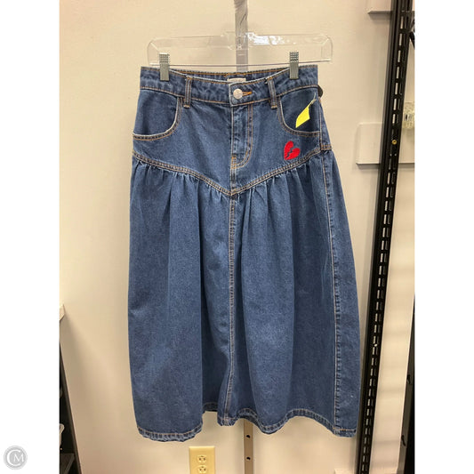 Skirt Maxi By Kimichi Blue In Blue Denim, Size: S