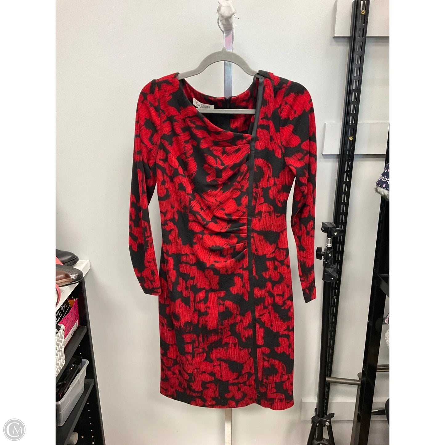 Dress Party Short By Kay Unger In Black & Red, Size: 10