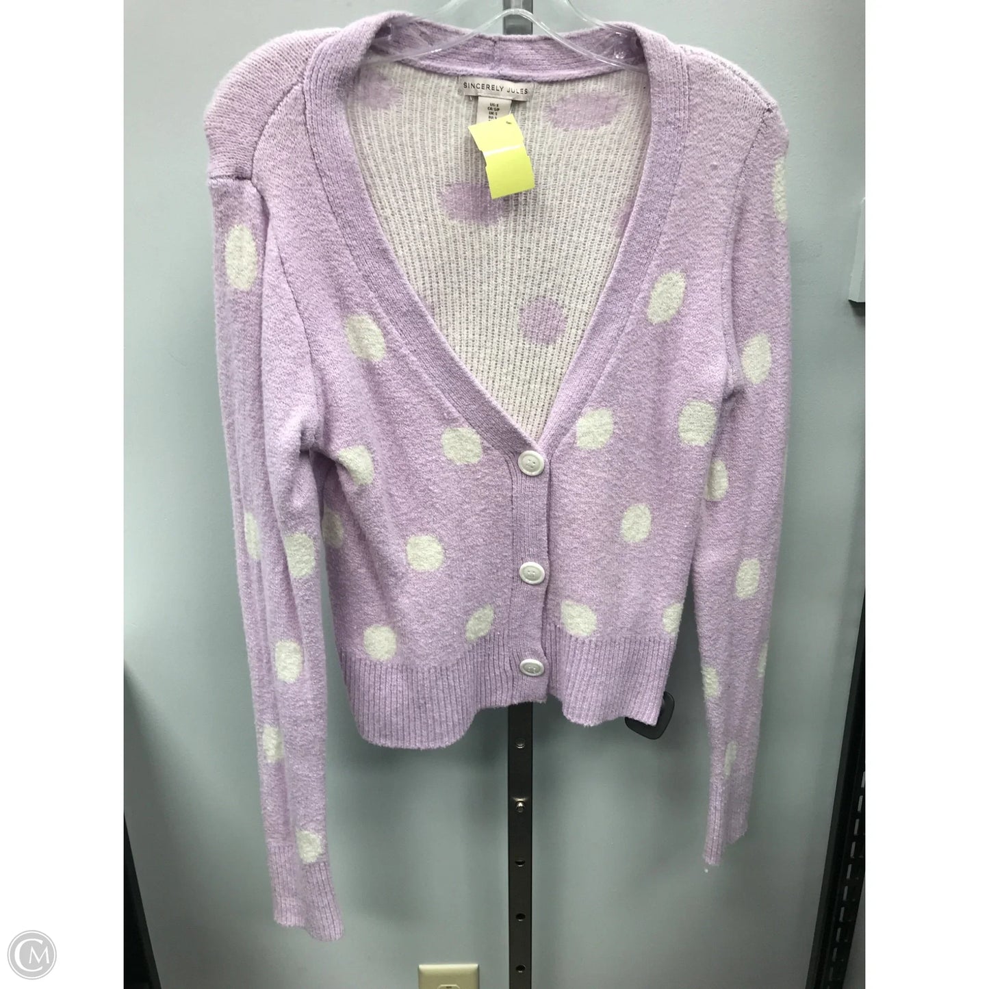 Sweater Cardigan By Cmc In Polkadot Pattern, Size: S