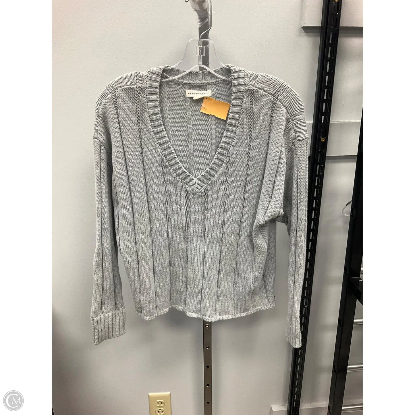 Top Long Sleeve By Aeropostale In Grey, Size: S