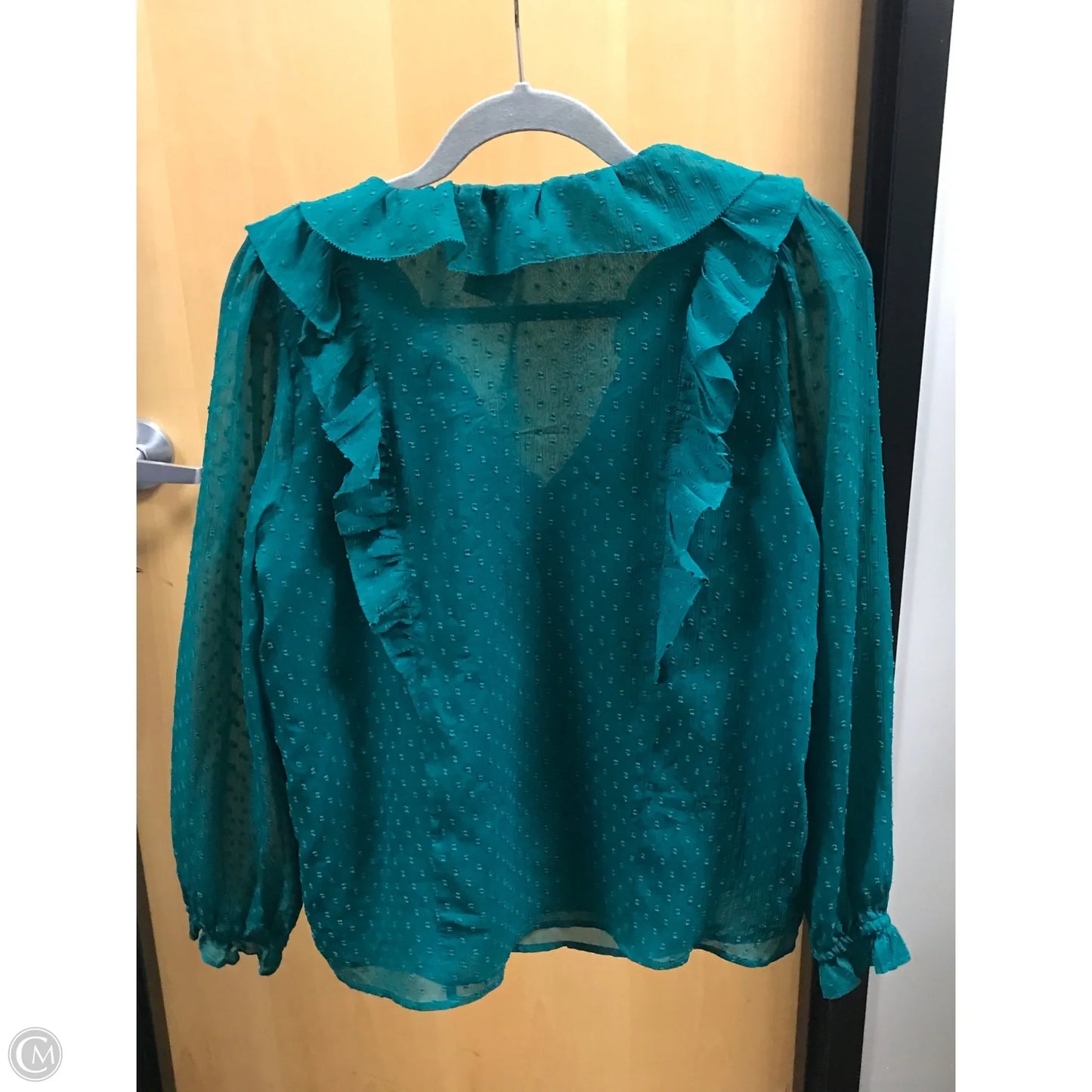 Top Long Sleeve By Loft In Green, Size: M