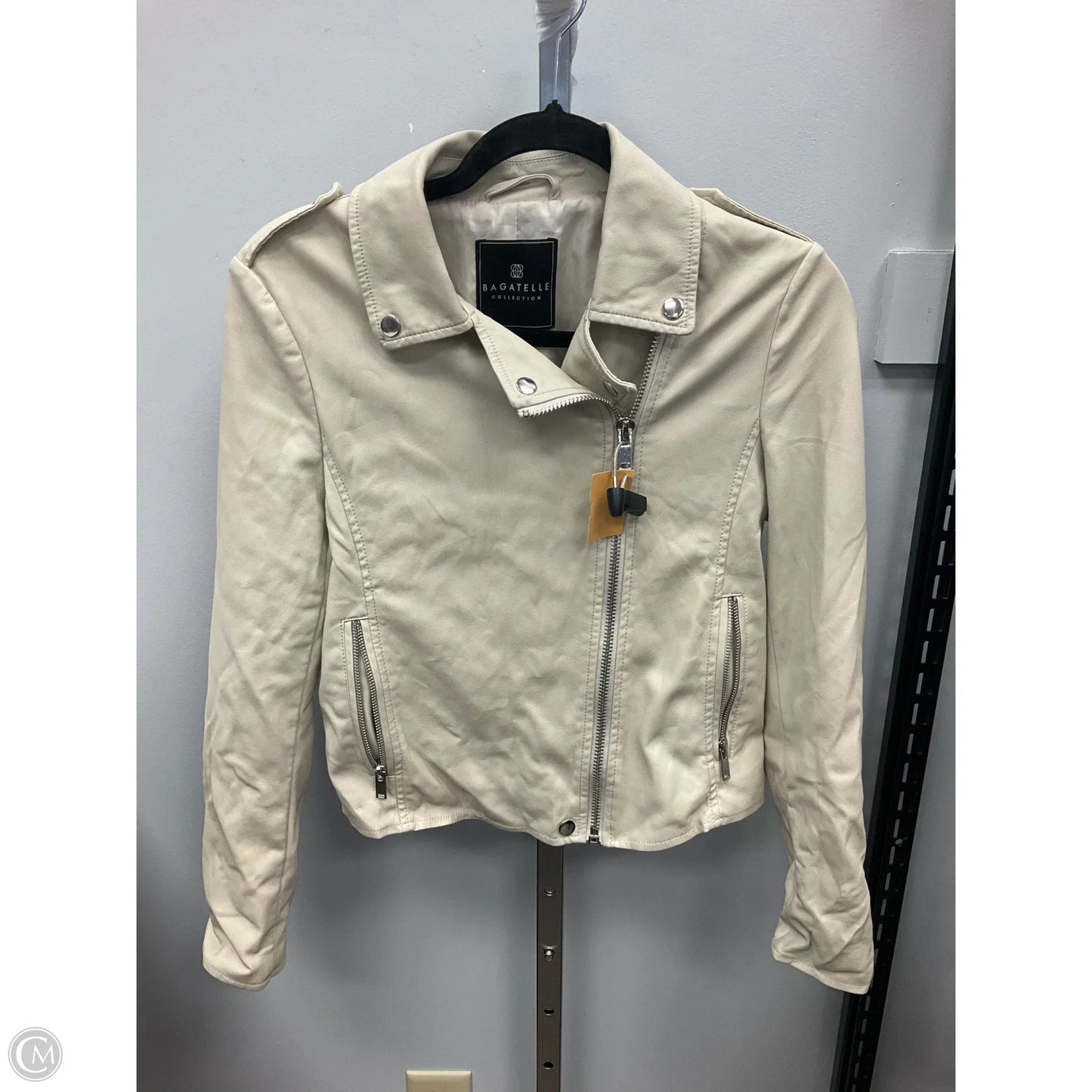 Jacket Leather By Bagatelle In Cream, Size: S