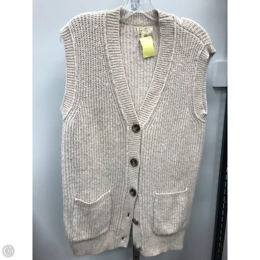 Vest Sweater By Jessica Simpson In Beige, Size: Xs