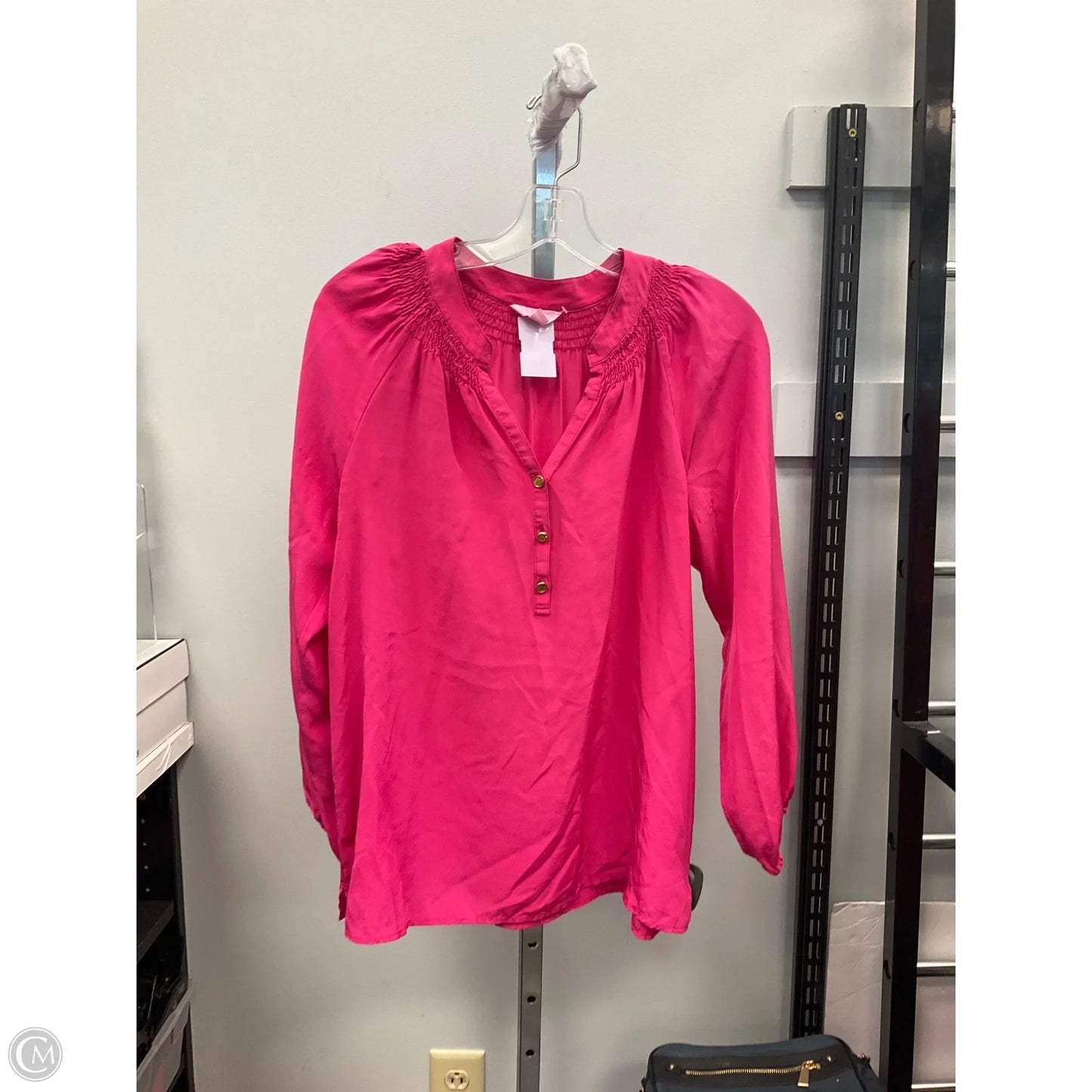 Top Long Sleeve Designer By Lilly Pulitzer In Pink, Size: M