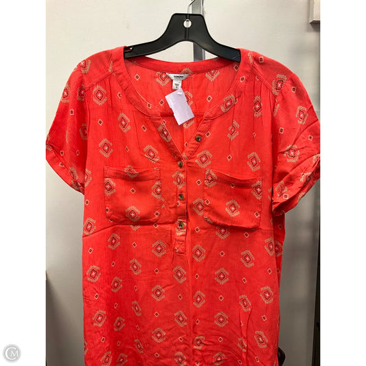 Top Short Sleeve By Sonoma In Orange, Size: S