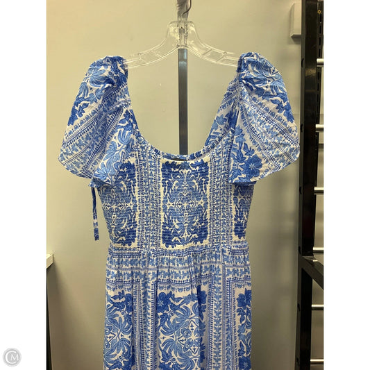 Dress Casual Midi By Vineyard Vines In Blue & White, Size: S