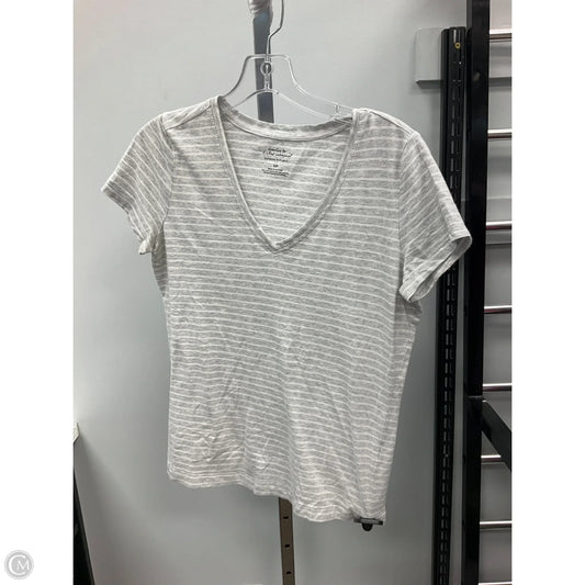 Top Short Sleeve By Banana Republic In Grey, Size: S