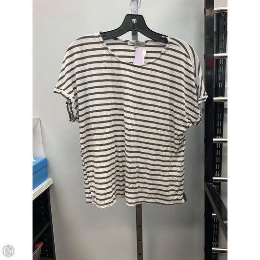 Top Short Sleeve By Green Envelope In Striped Pattern, Size: L
