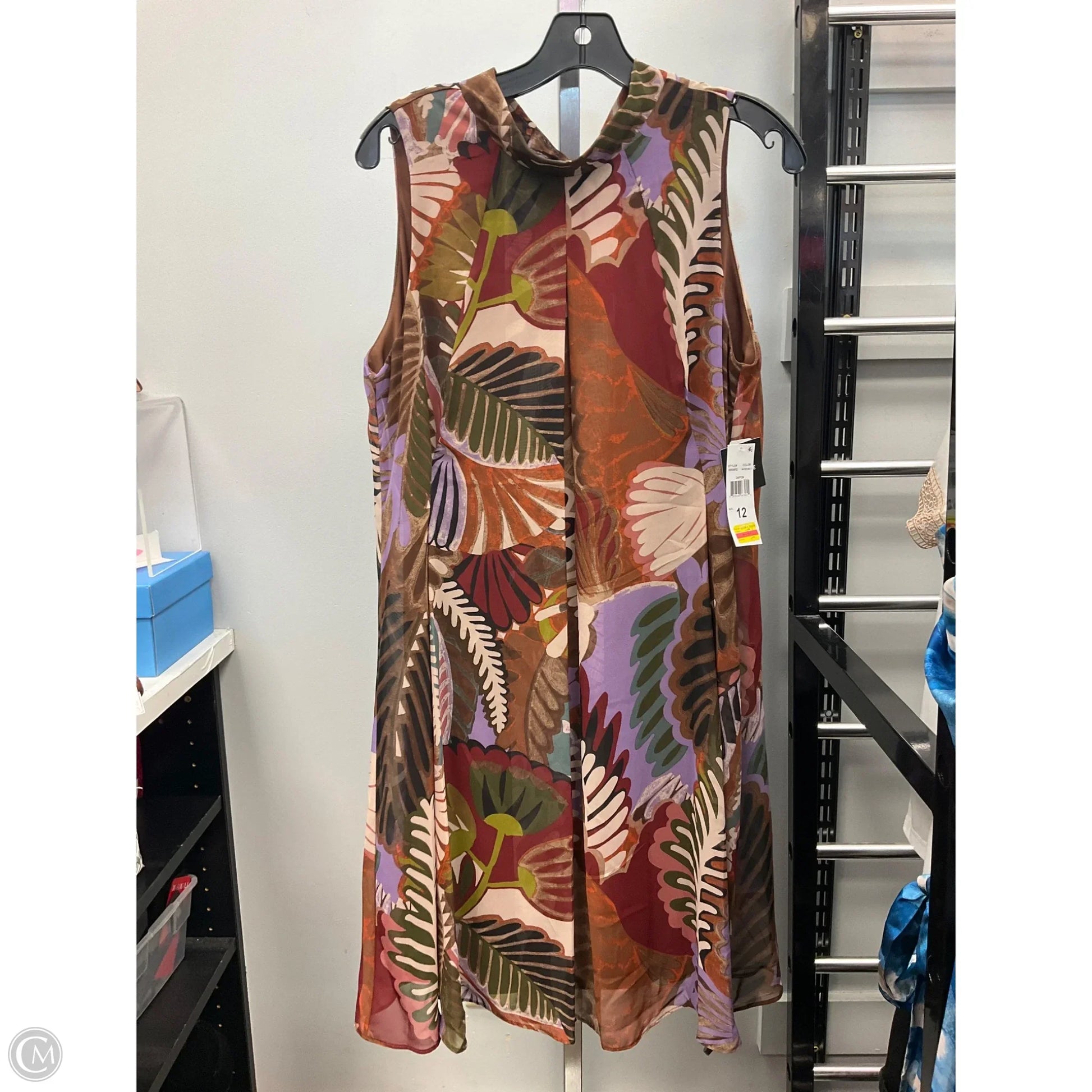 robbie bee dress Vintage 100% Silk Brown Black Cheetah Print Womens Medium 10 Full Coverage Dress Casual Midi By Signature