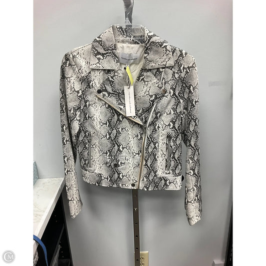 Jacket Moto Leather By Cupcakes And Cashmere In Snakeskin Print, Size: S