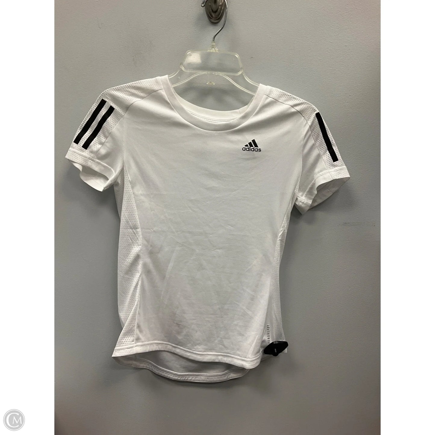 Athletic Top Short Sleeve By Adidas In White, Size: Xs