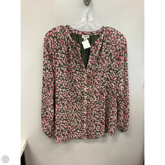 Top Long Sleeve By J. Crew In Floral Print, Size: M