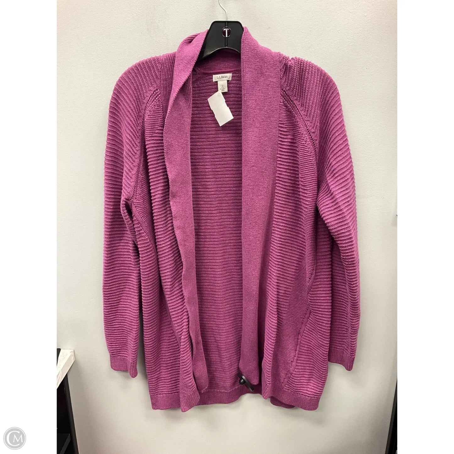 Sweater Cardigan By L.l. Bean In Purple, Size: L