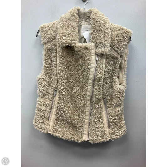 Vest Faux Fur & Sherpa By Anthropologie In Cream, Size: S