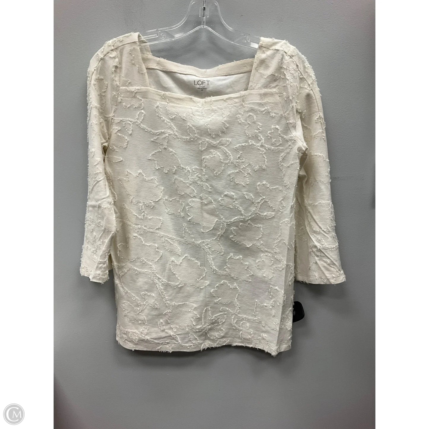 Top Long Sleeve By Loft In Cream, Size: Xs