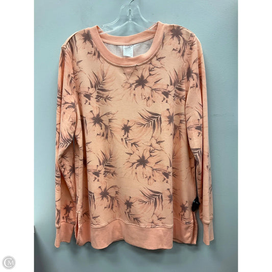 Top Long Sleeve By Jockey In Orange, Size: Xl