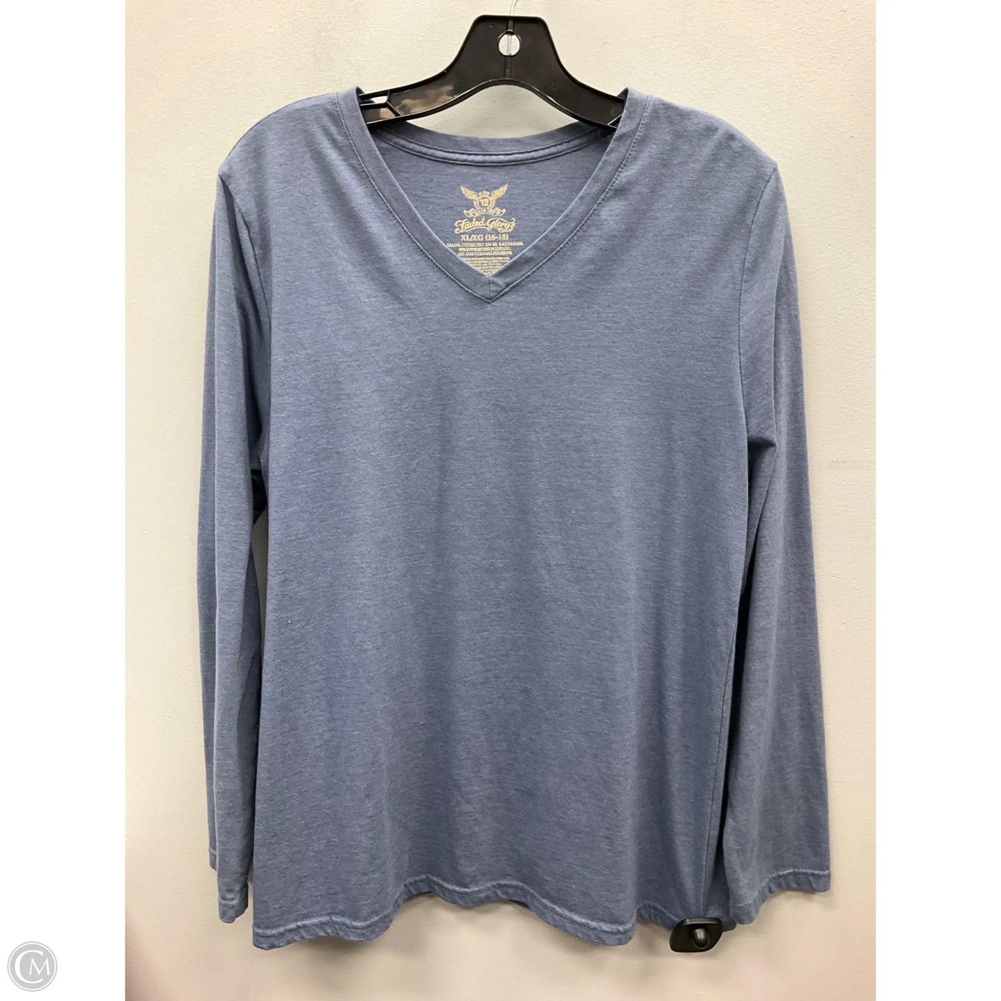 Top Long Sleeve By Faded Glory In Blue, Size: Xl
