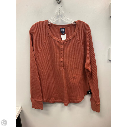 Top Long Sleeve By Gap In Orange, Size: M