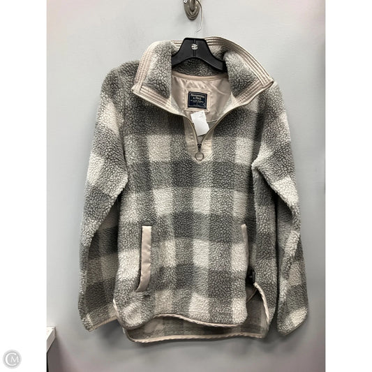 Jacket Faux Fur & Sherpa By Abercrombie And Fitch In Grey, Size: S