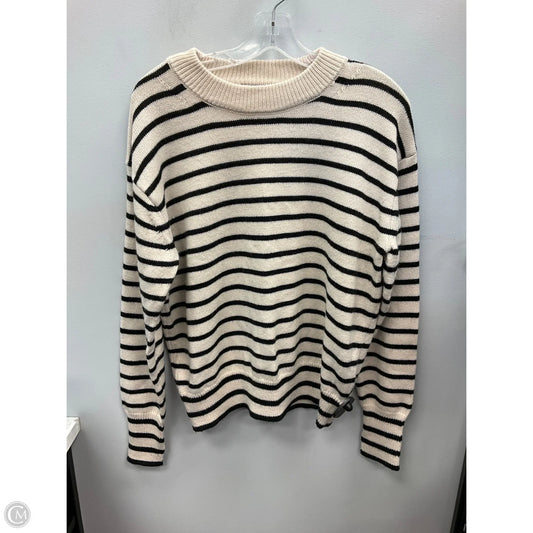 Sweater By H&m In Striped Pattern, Size: L