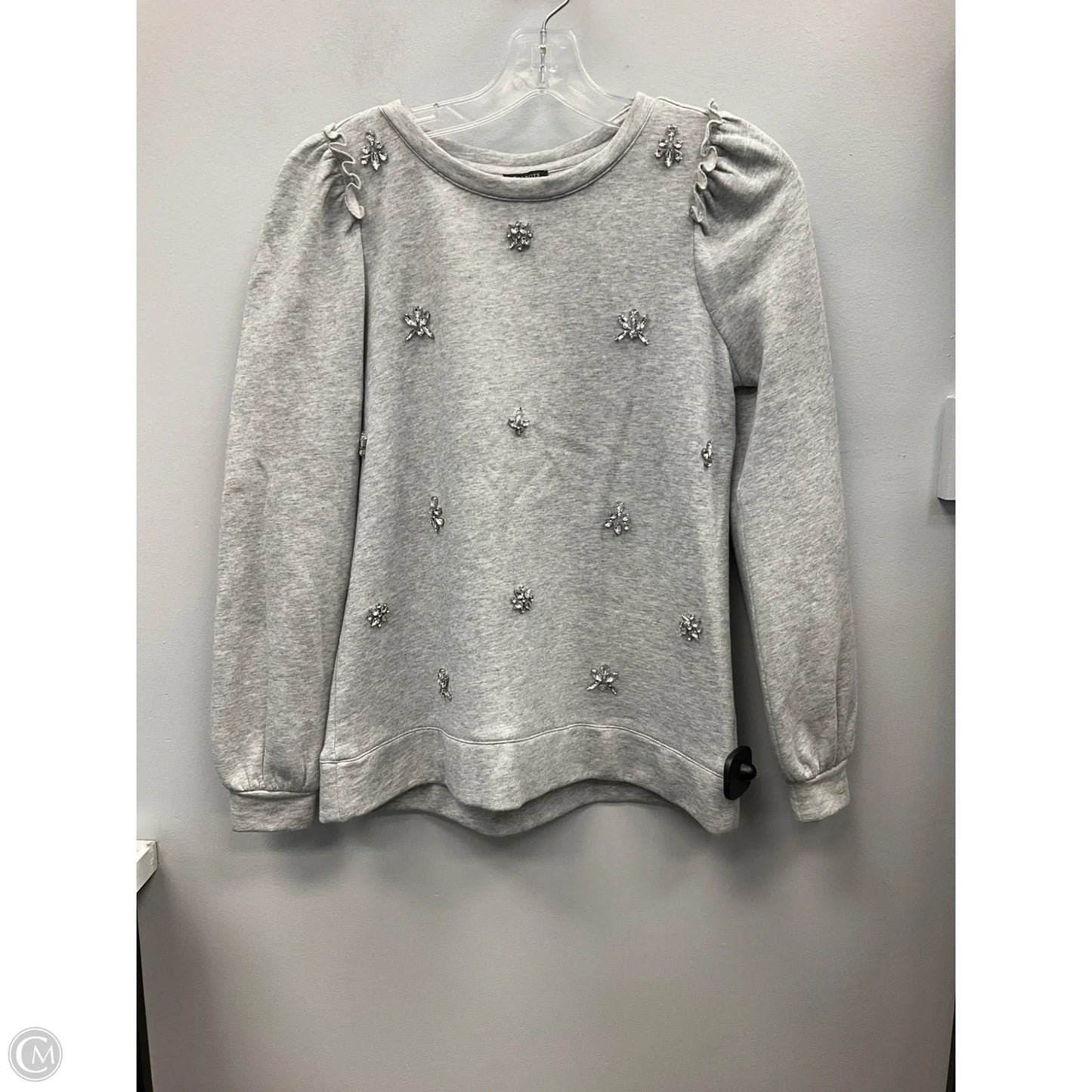Sweatshirt Crewneck By Talbots In Grey, Size: Sp