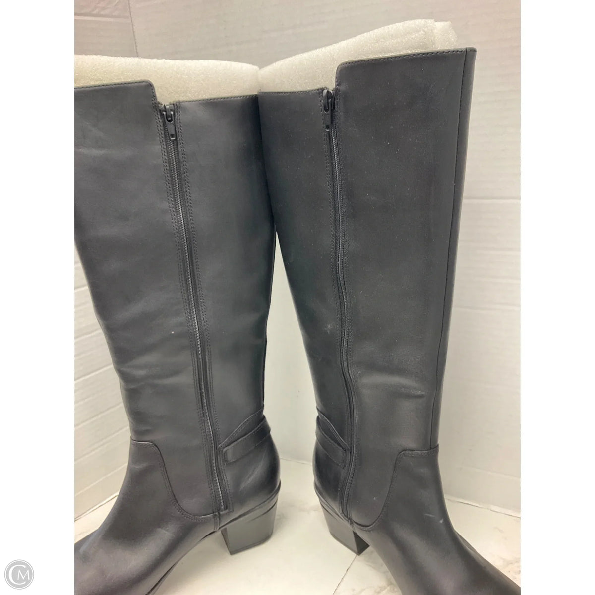 Boots Mid-calf Heels By Clarks In Black, Size: 9