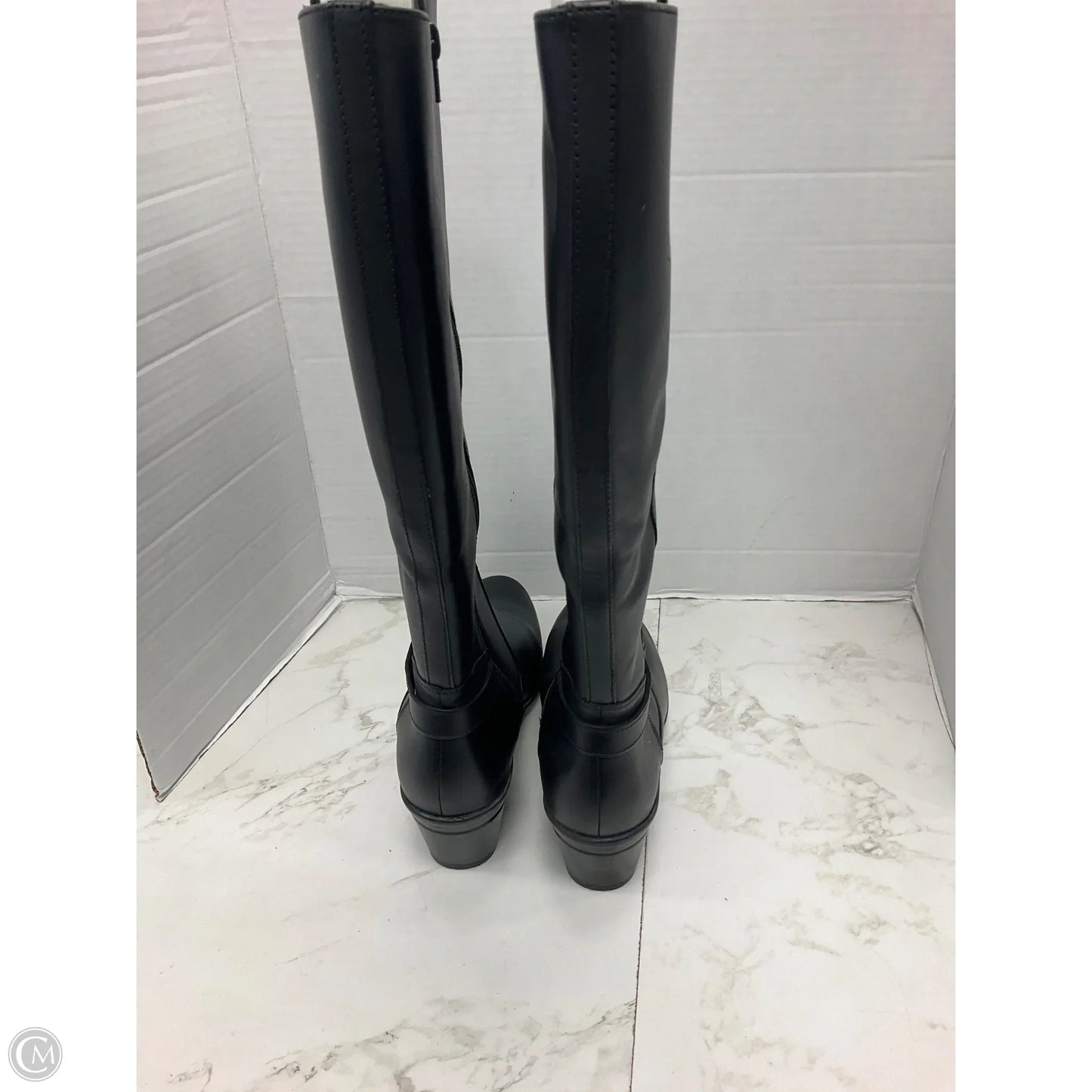 Boots Mid-calf Heels By Clarks In Black, Size: 9