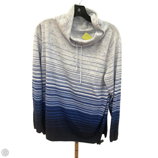 Sweatshirt Collar By Talbots In Blue, Size: Xl