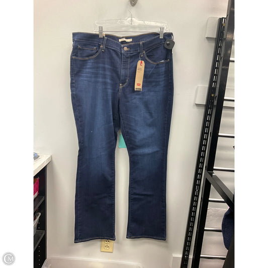 Jeans Boot Cut By Levis In Blue Denim, Size: 18