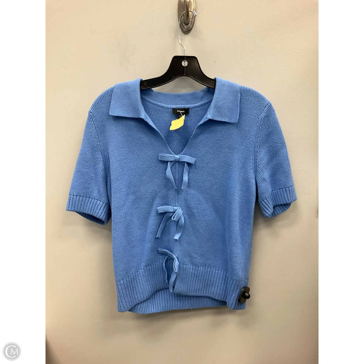 Sweater Short Sleeve By Express In Blue, Size: M