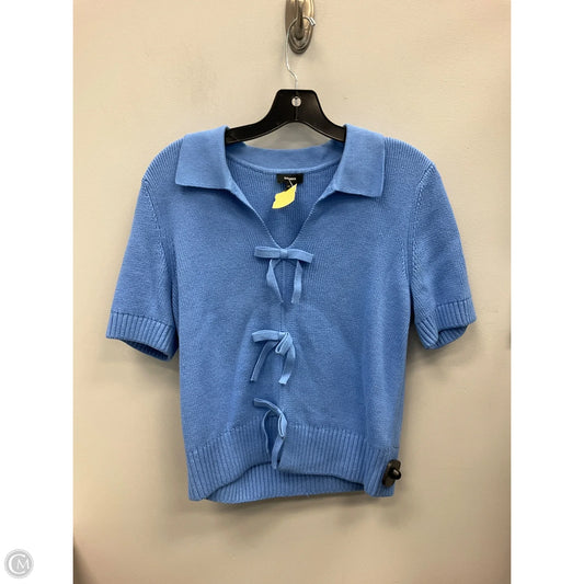 Sweater Short Sleeve By Express In Blue, Size: M