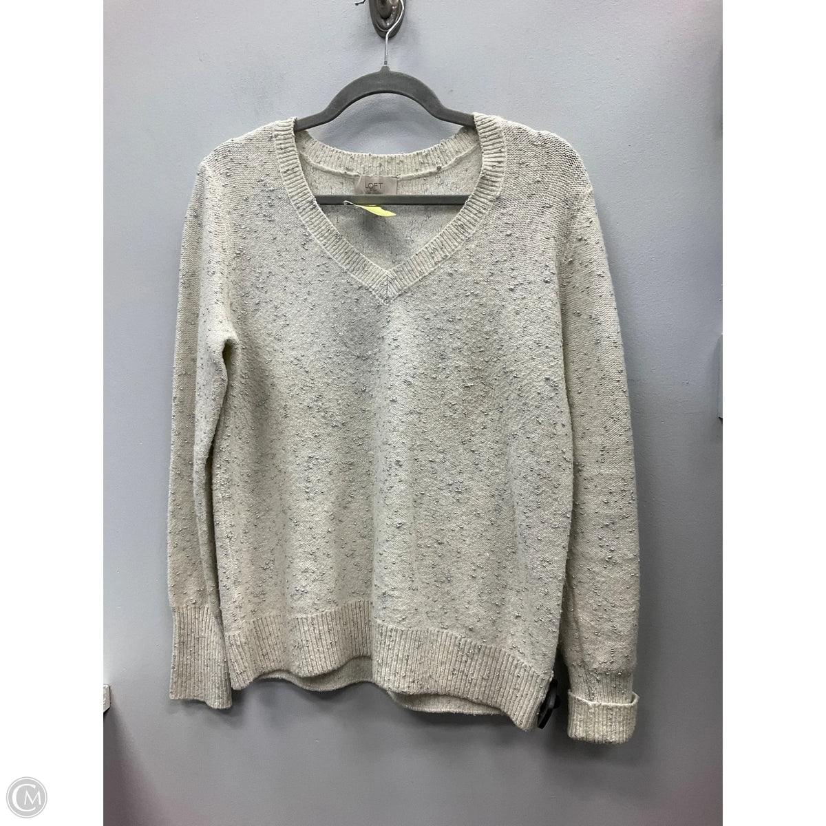 Sweater By Loft In Cream, Size: L