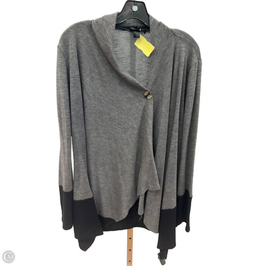 Cardigan By Ab Studio In Grey, Size: Xl