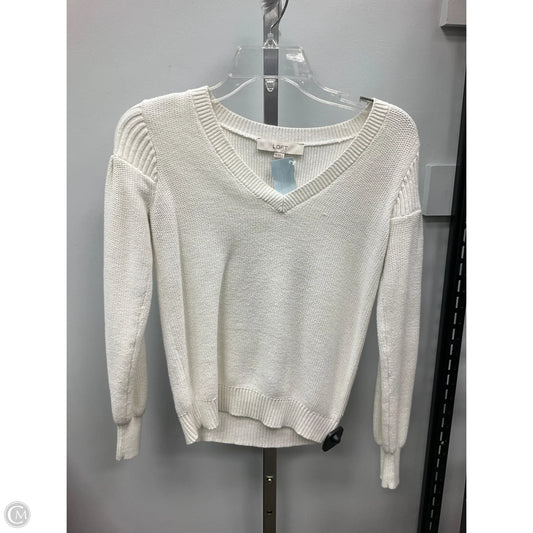 Sweater By Loft In Cream, Size: Xs